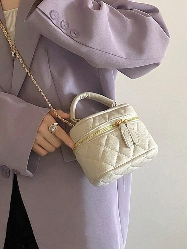 New Mini Quilted Chain Diamond Checkered Women's Crossbody Bag Fashion Mini Designer Handbag High Quality PU Women's Small Bag - Image 2