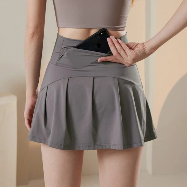Summer High Waist Sports Short Skirt Lined Shorts Fitness Yoga Quick Dry Running Sport Skirts Tennis Skirt Golf Wear for Women - Image 4