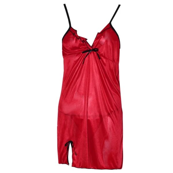 Women Sling Lace Sleepwear Female Sexy V Neck Nightdress Sexy Nightdress Lace-up Cutout Flower Silky Comfortable Sleepwear New - Image 3