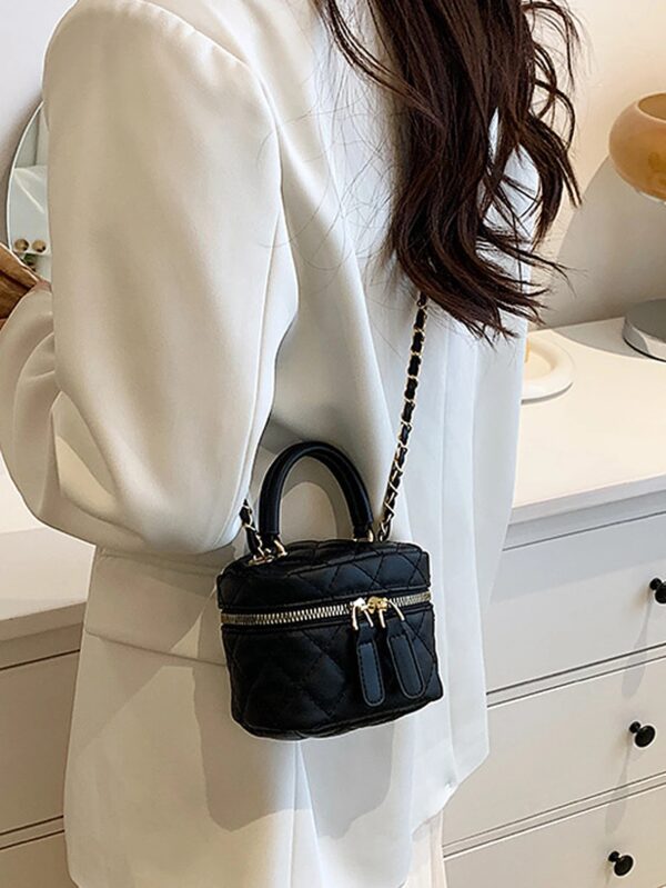 New Mini Quilted Chain Diamond Checkered Women's Crossbody Bag Fashion Mini Designer Handbag High Quality PU Women's Small Bag - Image 4