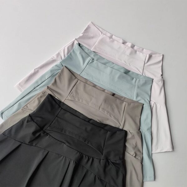 Summer High Waist Sports Short Skirt Lined Shorts Fitness Yoga Quick Dry Running Sport Skirts Tennis Skirt Golf Wear for Women - Image 2