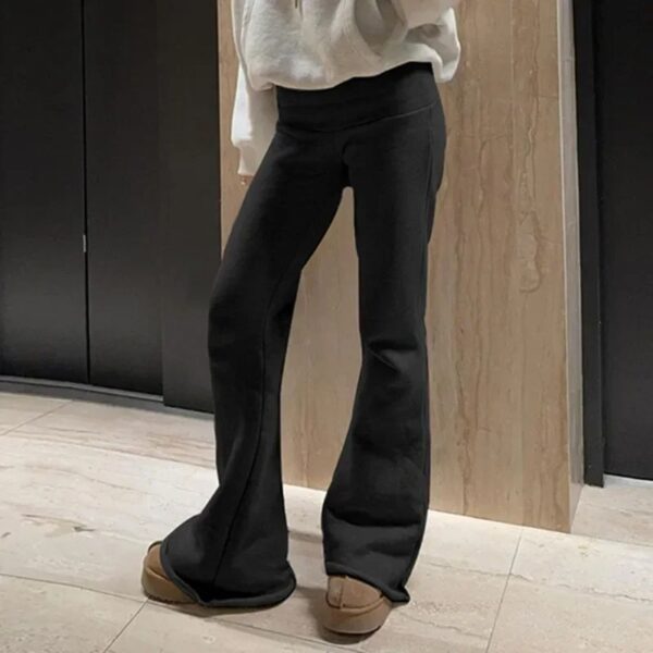 Casual Sexy Basic Solid Flare Pants Slim Low-Waisted Boot Cut Pants Women 2025 Autumn Spring Fashion Streetwear Lady - Image 5