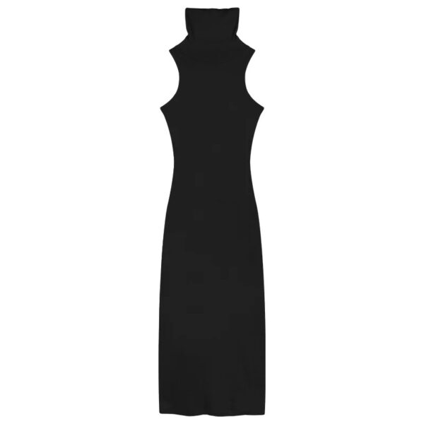 Summer Women Sexy Slim Turtleneck Sleeveless Dresses Female Vestidos Tank Dress Woman Skinny Elastic Culb Pencil Dresses - Image 5