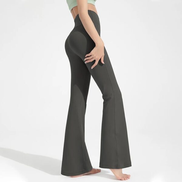 Naked High Waisted Waist Cinching Hip Lifting Fitness Exercise Elastic Bell Bottom Pants Women Casual Outdoor Running Yoga Pants - Image 5