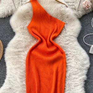 Solid New Chic Fashion Sexy Package Hips Mini Dress Women Summer Slim Elastic Knitted Party Dress Streetwear Lady Outfits