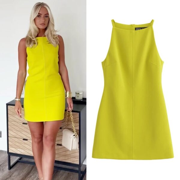 Fashion Summer Dresses 2025 Womens Dresses Bodycon Sleeveless Mini Dress White Red Blue Black Yellow Dress Vacation Dresses - Image 4