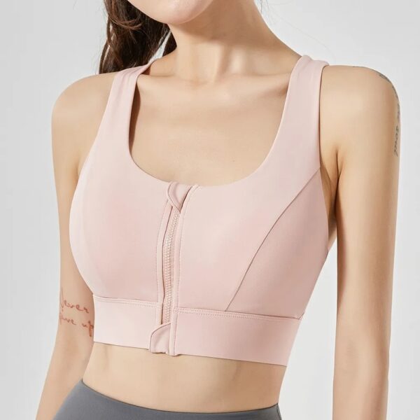 Front Zipper Sports Bra Shock-proof Sports Underwear High Impact Yoga Bra Quick Dry running vest Fitness Yoga Bra Top For Wome - Image 5