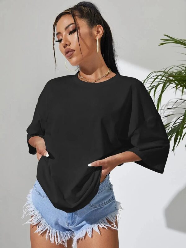 Solid Color Short Sleeve Women Fitness Cotton Soft Tshirts Breathable Comfortable Clothes Basic All Match Loose Tee Shirt Female - Image 7