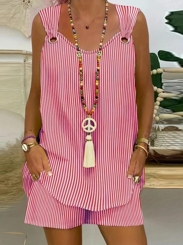 Plus Size Summer striped lady suit - Image 4