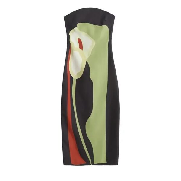 Sexy Strapless Backless Printed Long Dress Women Fashion Sleeveless Off Shoulder Vestidos 2025 Summer Lady Party Evening Robes - Image 7