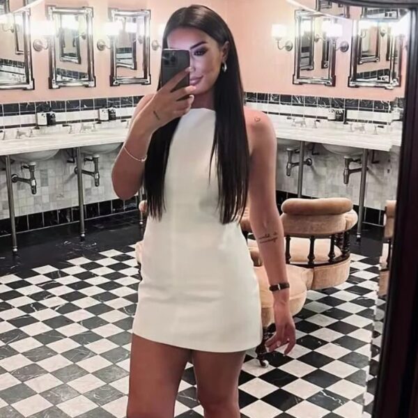 Fashion Summer Dresses 2025 Womens Dresses Bodycon Sleeveless Mini Dress White Red Blue Black Yellow Dress Vacation Dresses - Image 2