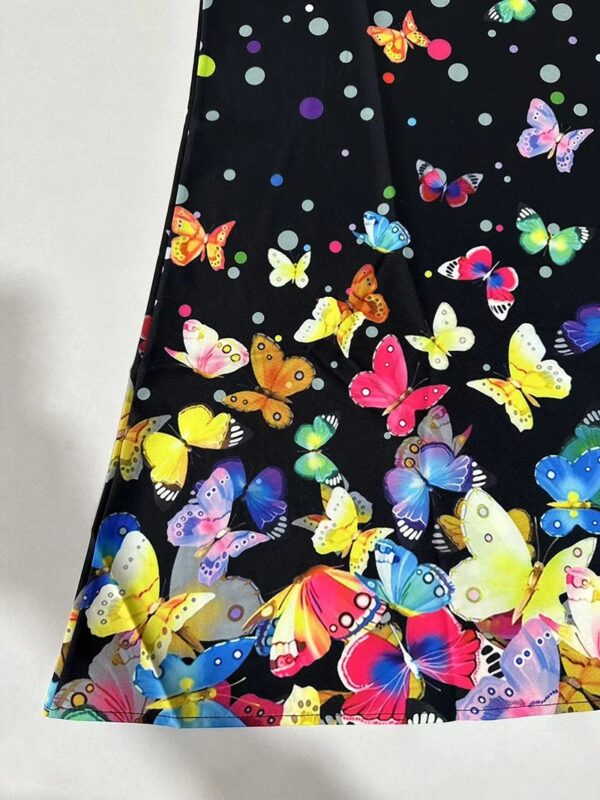 2025 European and American Cross Border Women's New Dress V-neck Sleeveless Sexy Printed Large Hem Foreign Trade Dress - Image 3
