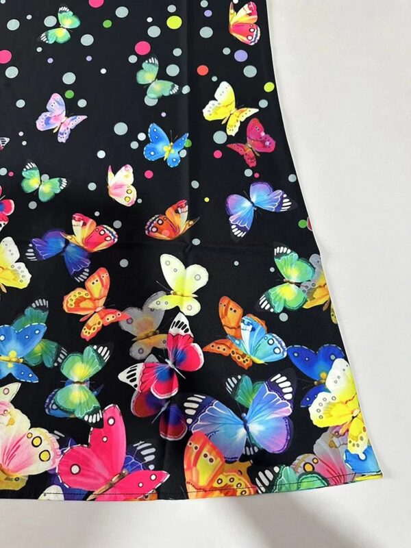 2025 European and American Cross Border Women's New Dress V-neck Sleeveless Sexy Printed Large Hem Foreign Trade Dress - Image 2