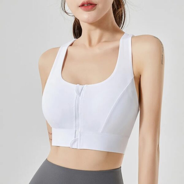 Front Zipper Sports Bra Shock-proof Sports Underwear High Impact Yoga Bra Quick Dry running vest Fitness Yoga Bra Top For Wome - Image 4