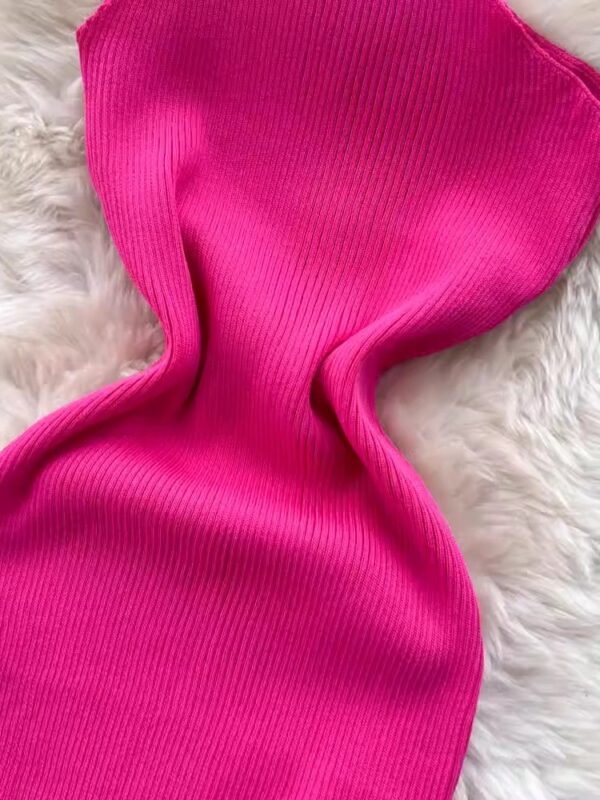 Solid New Chic Fashion Sexy Package Hips Mini Dress Women Summer Slim Elastic Knitted Party Dress Streetwear Lady Outfits - Image 7