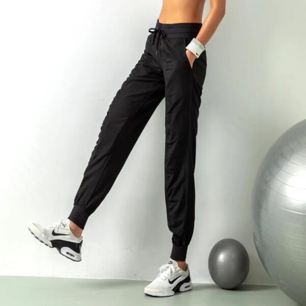 Wrinkle Slimming Fitness Sports Pants WOMEN'S Loose Fitting Leggings Running Pants Casual Quick Drying Pants Harlan Pants Thin - Image 4