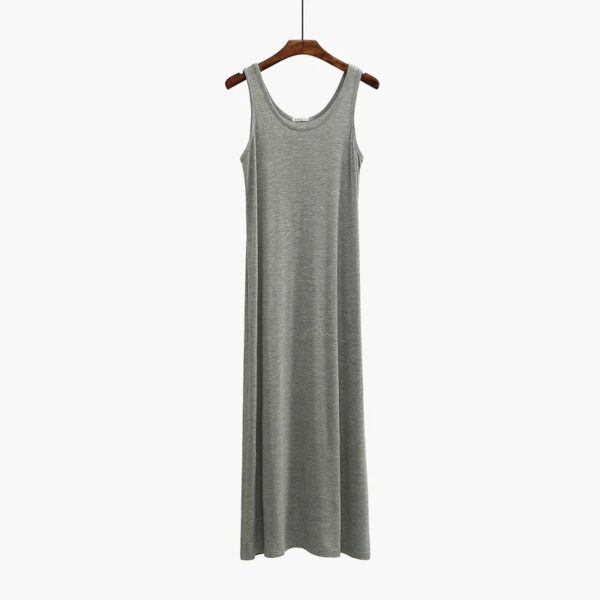 Modal Long Camis Vest Dress Bottoming Skirt Woman Loose Dresses Plus Fat Plus Size Pregnancy Female - Image 4