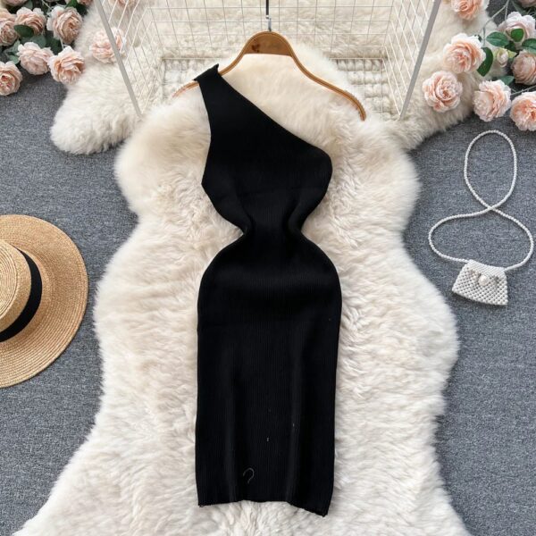Solid New Chic Fashion Sexy Package Hips Mini Dress Women Summer Slim Elastic Knitted Party Dress Streetwear Lady Outfits - Image 5