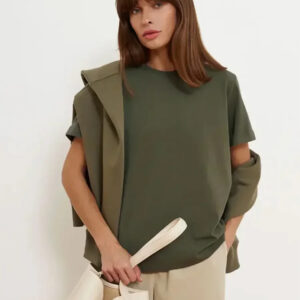 Summer 100% Cotton Women's T-shirt Bottoming Basic Fashionable Solid Lady Short Sleeve Loose Tops Shirts 230g/㎡ Tops
