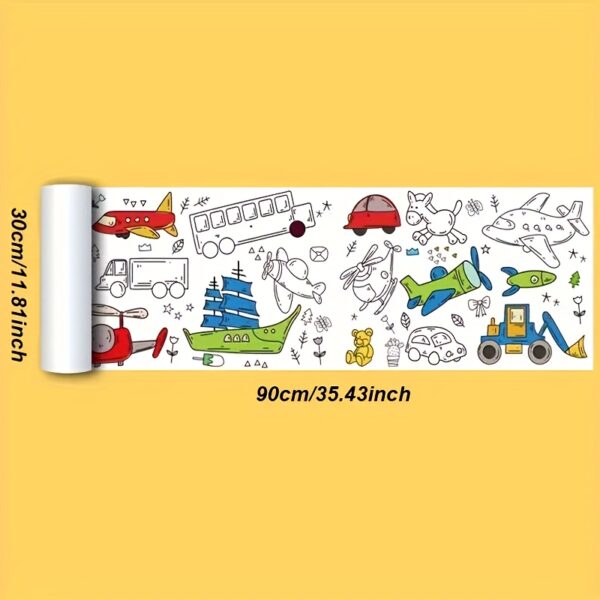4pcs/6pcs Children's Doodle Painting Roll Coloring Painting, Drawing Paper Long, Various Styles Can Be Selected Easter Gift halloween christmas gift -winter, new year - Image 6