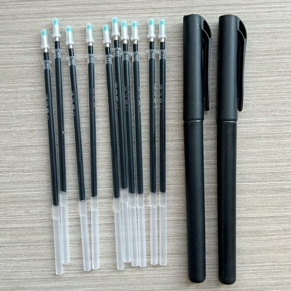 12pcs Set (2 Pen Holders and 10 Refills): with Magic Disappearing Ink Function, Suitable for Grooved Calligraphy Practice Copybooks and Tracing Books-Colors of refill caps are random - Image 2