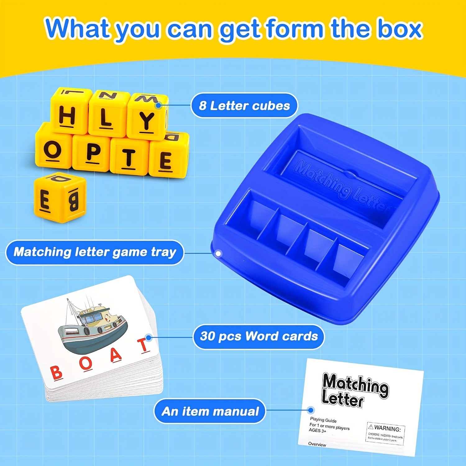 Interactive Educational Toy for Boys And Girls, Teaching Word Recognition, Spelling, And Memory Enhancement, Matching Letter Learning Game Activity, Letter Recognition Learning Toy, A Birthday Gift - Image 4