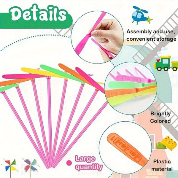 15/30/45pcs Plastic Dragonfly Flying Toys, Easy To Assemble, Bright Colors, Perfect For Parties, Portable, And Educational Game Toys - For Gatherings And Outdoor Play, As Halloween, Chrismas Gift - Image 4