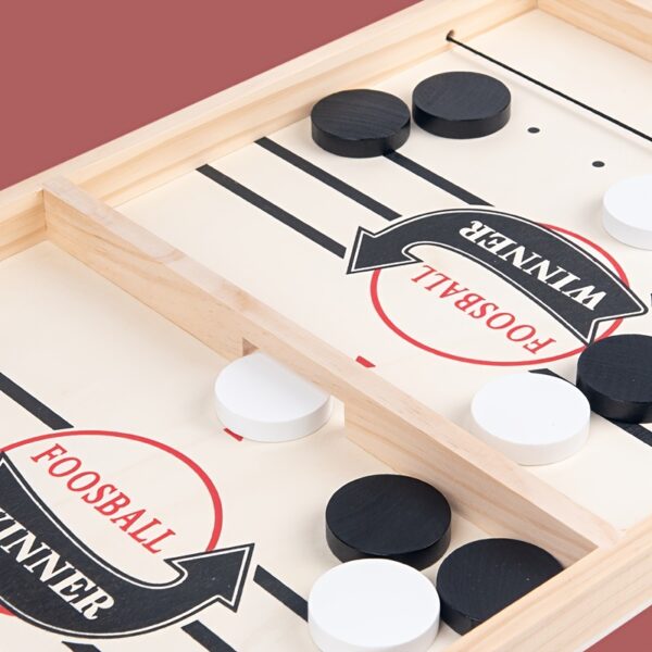 Quick Ice Hockey Game, Tug of War Ice Hockey Game, Wooden Chessboard for Family Parent Interaction Winner, Birthday Gift Suitable - Image 2