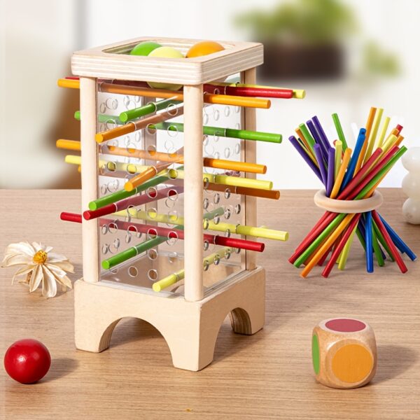 Interactive Wooden Stick Game for Youngsters - Colorful Educational Toy for Cognitive Development & Focus Training, Includes Mixed Colors Sticks and Dual-Level Puzzle, Ideal Birthday or Holiday Gift, Kid Toys for winter - Image 10
