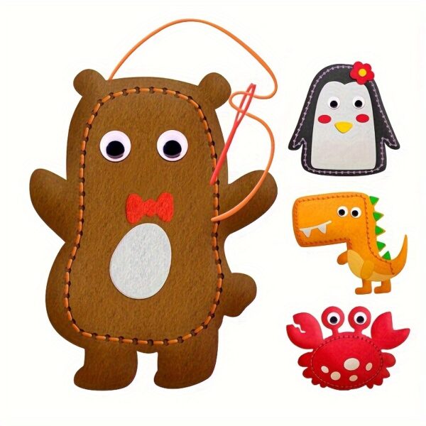 6pcs DIY Sewing Kit for Youngsters - Creative Non-Woven Fabric Craft Set with Colorful Box, Handmade Pendant & Doll Ornament Gift Idea, Handmade Materials, Doll Accessories - Image 8