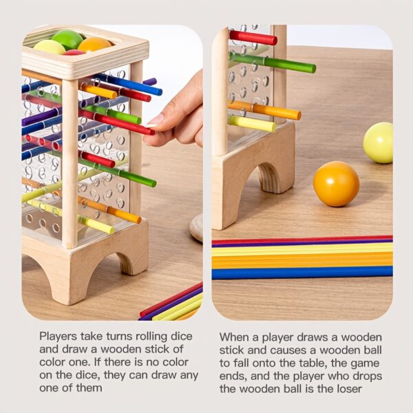 Interactive Wooden Stick Game for Youngsters - Colorful Educational Toy for Cognitive Development & Focus Training, Includes Mixed Colors Sticks and Dual-Level Puzzle, Ideal Birthday or Holiday Gift, Kid Toys for winter - Image 3