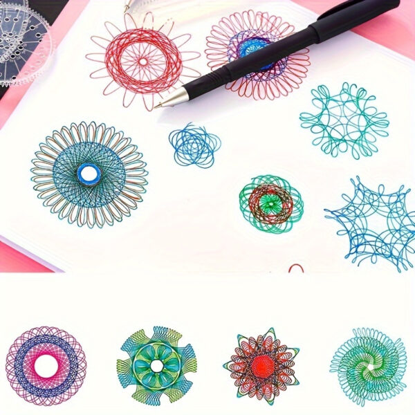 22pcs Kaleidoscope Painting Set - Fun and Versatile Magic Ruler for Creative Drawing, Ideal Birthday and Christmas Gift, Perfect Art Reward - Image 4