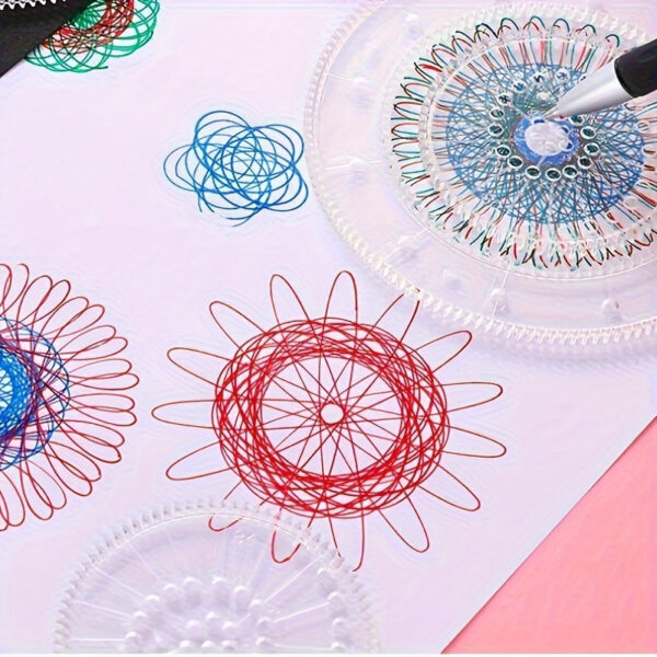 22pcs Kaleidoscope Painting Set - Fun and Versatile Magic Ruler for Creative Drawing, Ideal Birthday and Christmas Gift, Perfect Art Reward - Image 9