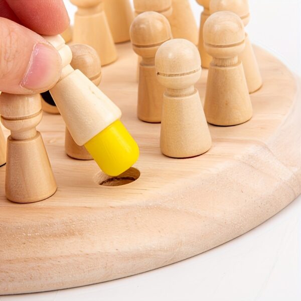Educational Wooden Memory Chess Game - Fun and Educational Game for Youngsters and Adults - Perfect for Holidays and Gifts, Enhances Youngsters' Memory (Random Colors) - Image 5