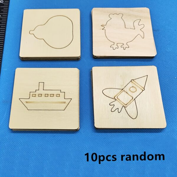 10pcs Educational Toys, Arts Crafts Setwooden Drawing Stencils Kit, Drawing Board Toys Coloring Puzzle, Christmas, Halloween Gaming Gift Thanksgiving - Image 3
