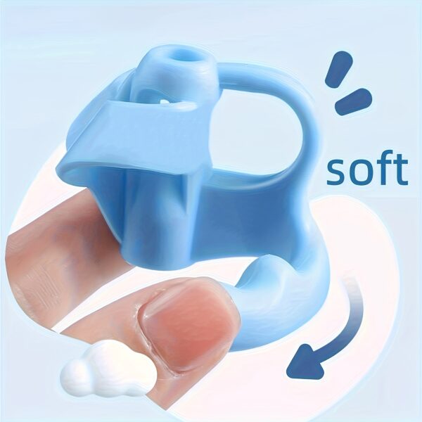 1/2/3/4-Pack Silicone Pen Grip Correctors - Handwriting Practice Aid with Soft Rubber Pencil Holders, Blue & Pink for Improved Posture & Error Correction, Educational Tool, Playful Design, Flexible Design - Image 11