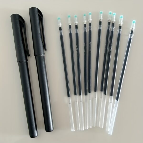 12pcs Set (2 Pen Holders and 10 Refills): with Magic Disappearing Ink Function, Suitable for Grooved Calligraphy Practice Copybooks and Tracing Books-Colors of refill caps are random - Image 4