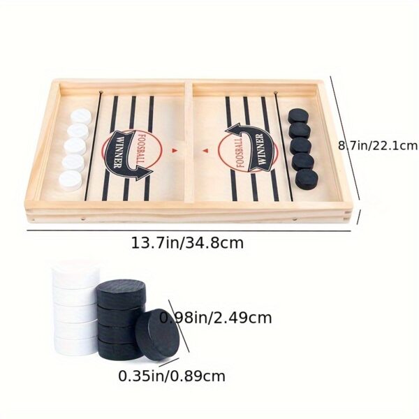Quick Ice Hockey Game, Tug of War Ice Hockey Game, Wooden Chessboard for Family Parent Interaction Winner, Birthday Gift Suitable - Image 6