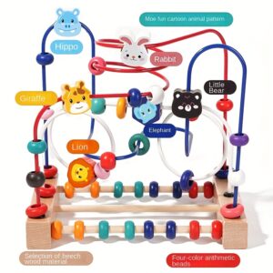 New Arrival - Three-Line Animal Bead Toy for Early Education, Sensory Development, And Hand-Eye Coordination. Perfect for Birthday, Halloween, And Christmas Gifts