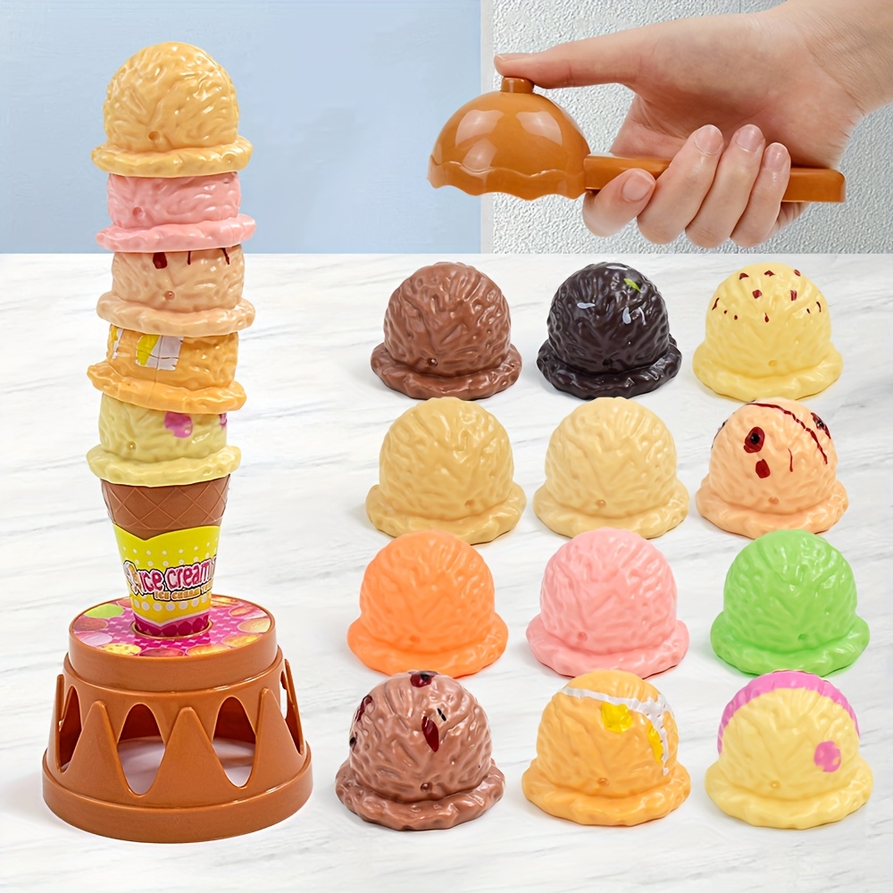Ice Cream Pop-Up Game - Interactive Parent-Youngsters Desktop Puzzle Toy for Hand-Eye Coordination, Mixed Colors - Image 3