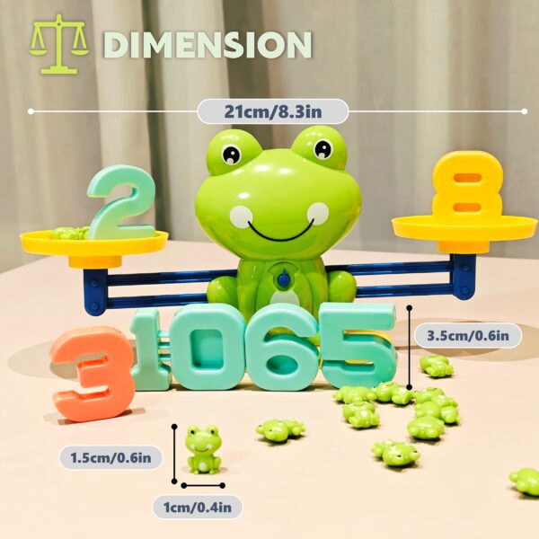 Educational Frog Math Balance Toy with Numbers 2, 3, & 6 - Fun Learning Game for Ages 3-6, Includes Guide Cards, Enhances Number Recognition & Balance Skills, Green, Ideal Easter, Thanksgiving & Christmas Gift - Image 7
