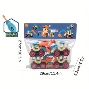 Children's Disassembly Engineering Car Toy DIY Nut Assembly Puzzle Disassembly Simulation Sliding Excavation Disassembly Car