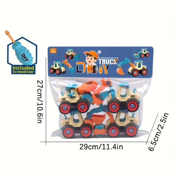 Children's Disassembly Engineering Car Toy DIY Nut Assembly Puzzle Disassembly Simulation Sliding Excavation Disassembly Car