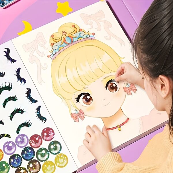 DIY Princess Makeup Bag Set - Handmade Makeup Dress Up, Diamond Stickers, Suitable for Girls | Perfect for New Year, Easter, Christmas, Mother'S Day, New Year - Image 2