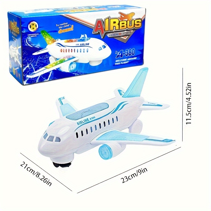Youngsters' Interactive Electric Airplane Toy with Lights & Music - Durable White Plastic, No Engine Needed, 1-Second Flight Speed, 1-Minute Flight Altitude, Battery-Powered for Boys & Girls, Toy Airplane, Playful Plaything, No Power Required - Image 5