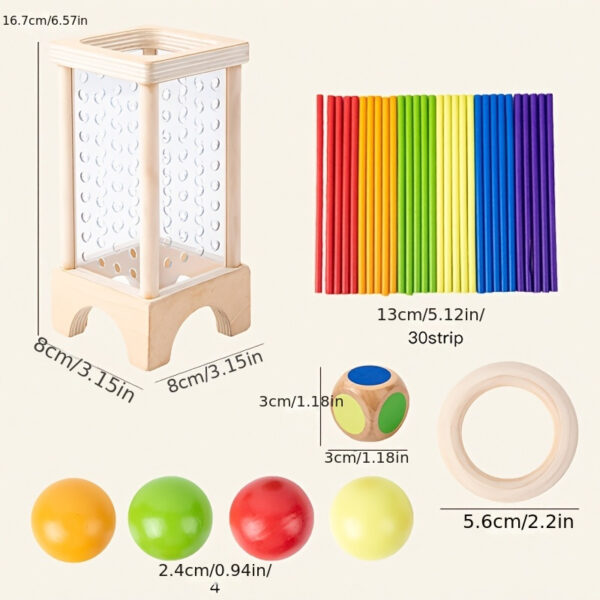 Interactive Wooden Stick Game for Youngsters - Colorful Educational Toy for Cognitive Development & Focus Training, Includes Mixed Colors Sticks and Dual-Level Puzzle, Ideal Birthday or Holiday Gift, Kid Toys for winter - Image 8
