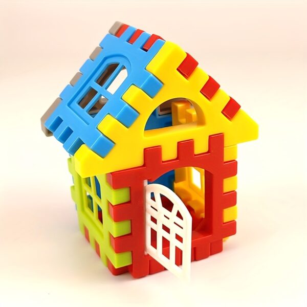 New Large-Sized Building Blocks for Children'S Playhouses, Suitable for Boys And Girls, Perfect for Pretend Play, Birthday Gifts, Featuring Big Pieces with Windows And Versatile 3D Designs. - Image 3