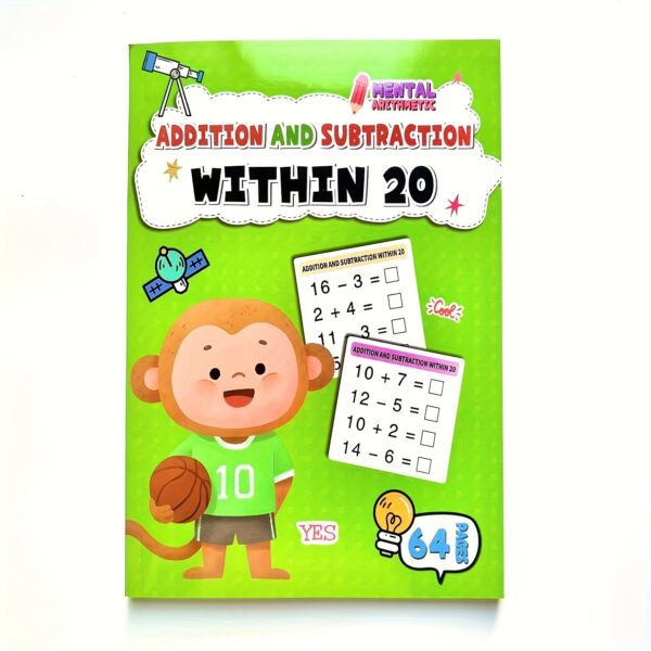 1 Pack Kids Addition & Subtraction Math Practice Workbook - Colorful Arithmetic Exercises for Ages 3+, Covers 10-100 Numbers, Early Learning Skills Development, Holiday Gift (Easter/Christmas), School Supplies for Preschool & Kindergarten, Math Learning Tools, Engaging Educational Design, Durable Paper Quality - Image 3