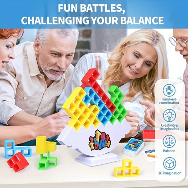 Stacking Fun Desktop Toys, Balancing Blocks, Balance Tower Games, Entertaining Party Games, Balance Stacking Toys for Family Games, Gatherings, And Travel. - Image 6