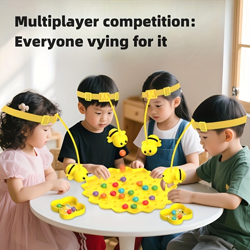 Magnetic Bee & Colorful Bead Game for Kids - Educational Toy to Enhance Brain & Focus Skills, Interactive Family Fun for +, Travel-Friendly, Ideal for Home, Kindergarten, and School Play, Educational Toy | Vibrant Game Setup | Durable ABS Material, Bee Toy - Image 12